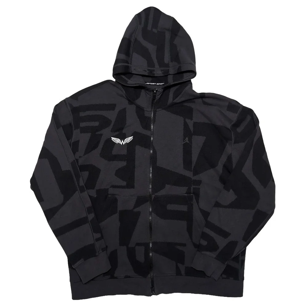NIKE JORDAN x Javon Wanna Walton Hoodie Jacket FV8620 Gray Black Boxing XL